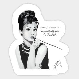 Audrey Hepburn Sticker